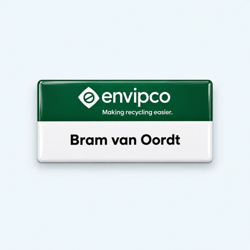 Naambadge metaal met magneet